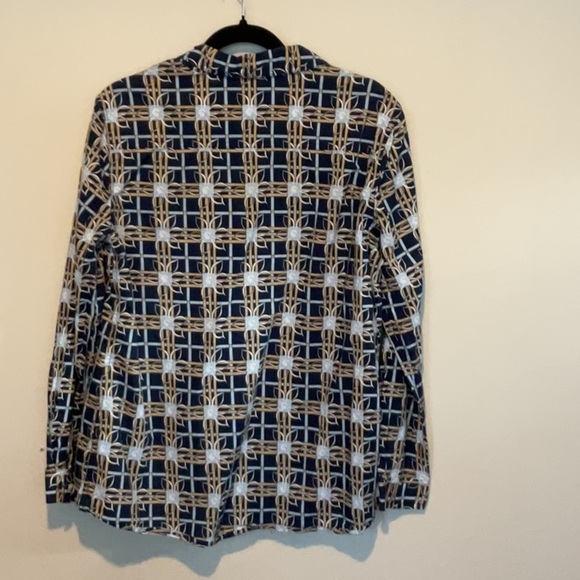 J. McLaughlin printed cotton button down shirt size XL - Picture 4 of 4